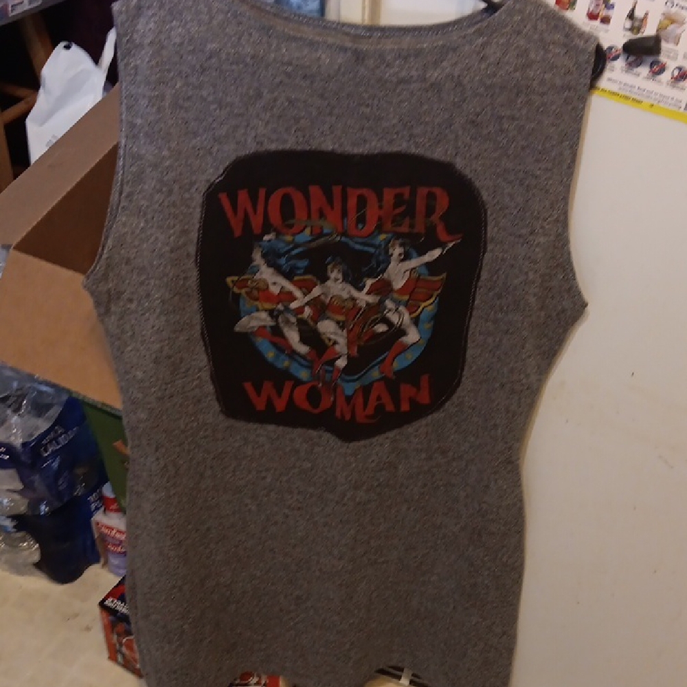 Wonder Woman Gray Sleeveless Dress